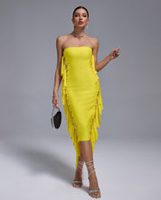 Lemon Luxe Midi Dress