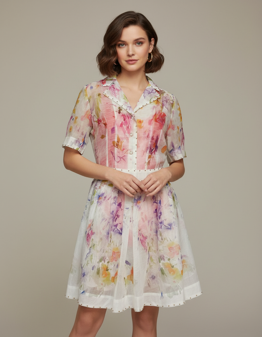 Sheer Floral Dress