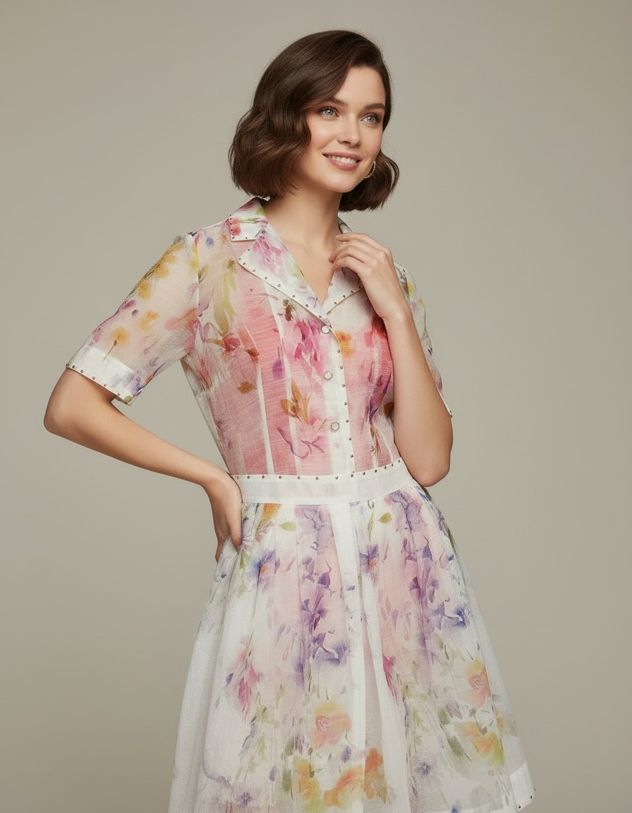 Sheer Floral Dress