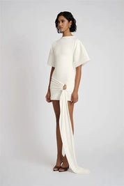 Luxe Draped Mini Dress