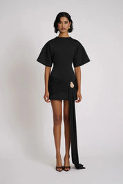 Luxe Draped Mini Dress