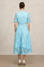 Sky Garden Lace Midi Dress