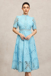 Sky Garden Lace Midi Dress