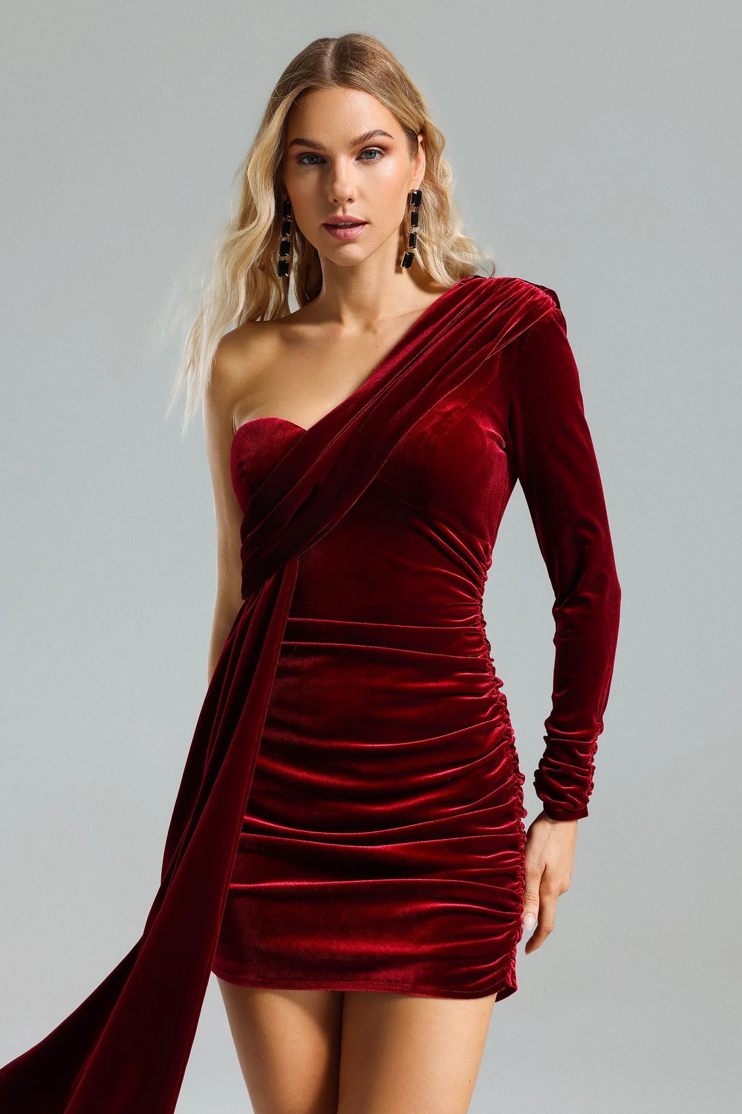 Velvet Temptation Draped Mini