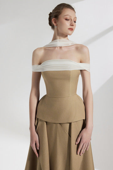 The Sculpted Grace Evening Dress