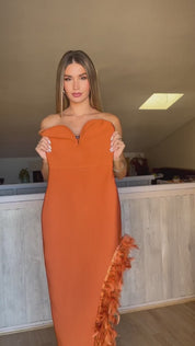 Sultry Flame Evening Dress