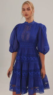 Royal Bloom Lace Label Dress