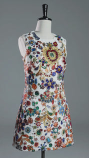 Luxury Baroque Jewel Print Mini Dress