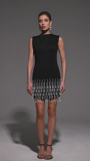 Midnight Fringe Muse Dress