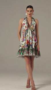 Garden Reverie Halter Dress