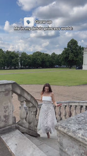 Ivory Elegance Lace Label Dress