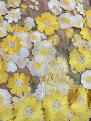 Sunlit Blossom Strapless Mini