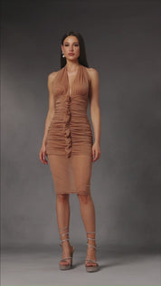 Bronzed Muse Mesh Bodycon