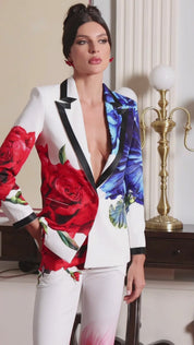 Elara Floral Printed Blazer Label Set