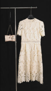 Whispering Bloom Lace Label Dress